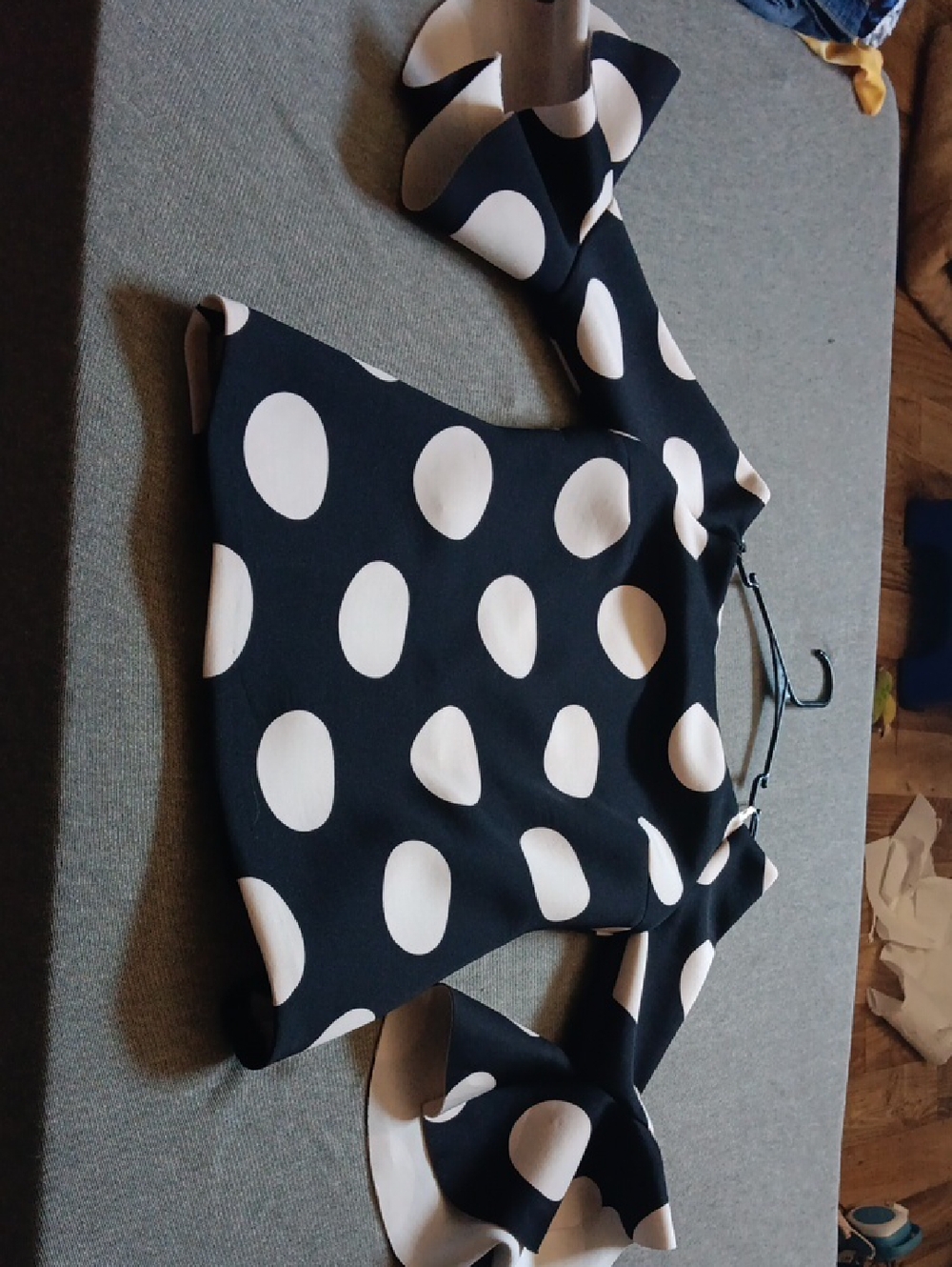 Frank Lyman Design Black and White Polka Dot Blouse
